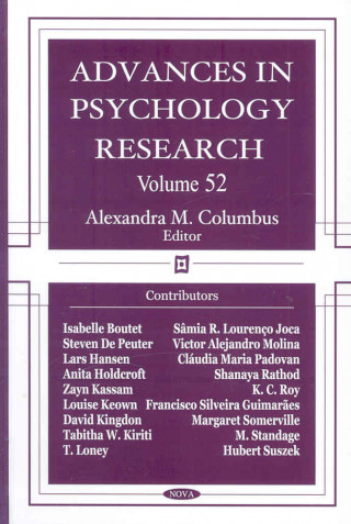 Kniha Advances in Psychology Research Alexandra Columbus