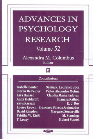 Książka Advances in Psychology Research Alexandra Columbus