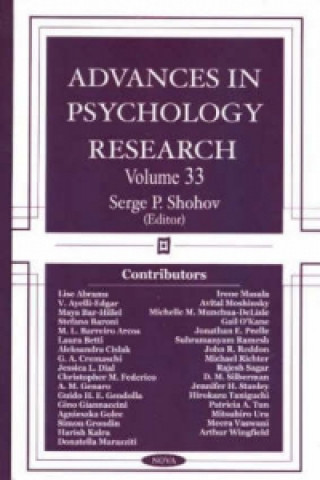 Buch Advances in Psychology Research Serge P. Shohov