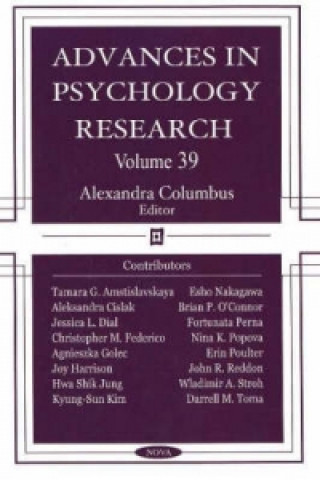 Knjiga Advances in Psychology Research Alexandra Columbus