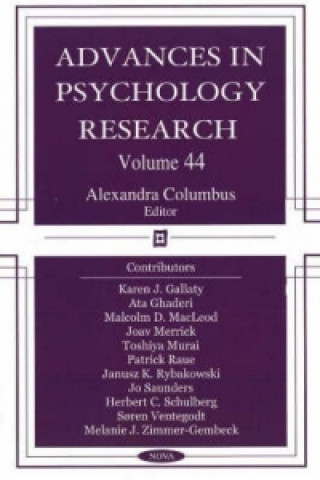 Книга Advances in Psychology Research 