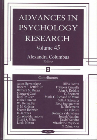 Livre Advances in Psychology Research 