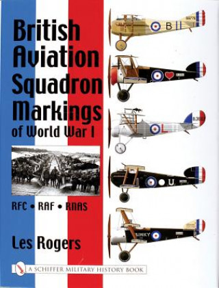 Könyv British Aviation Squadron Markings of World War I: RFC - RAF - RNAS Les Rogers