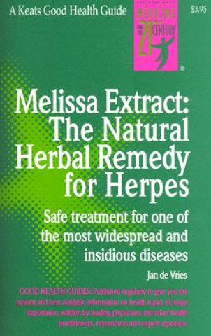 Könyv Melissa Extract: The Natural Remedy for Herpes Jan De Vries