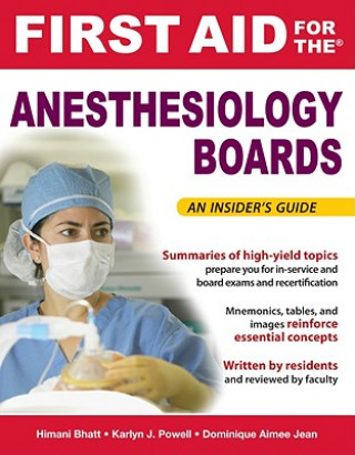 Carte First Aid for the Anesthesiology Boards Dominique Aimee Jean