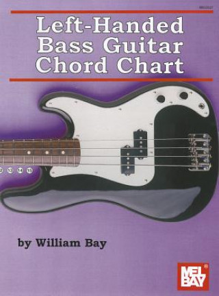 Kniha Left-Handed Bass Guitar Chord Chart WILLIAM BAY