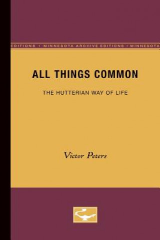 Livre All Things Common Victor Peters