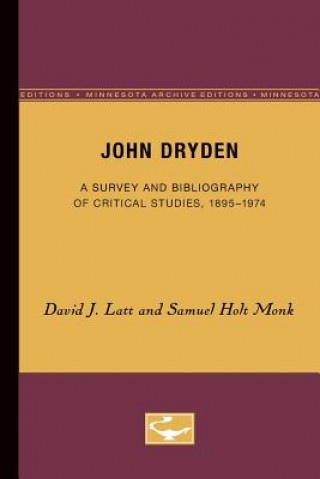 Book John Dryden David J. Latt