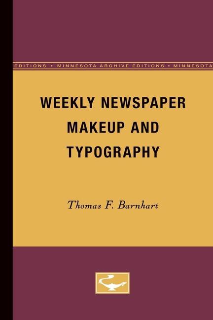 Book Weekly Newspaper Makeup and Typography Thomas Barnhart