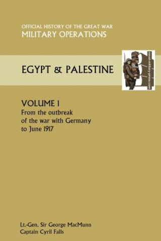 Carte Military Operations Egypt & Palestine Vol I.Official History of the Great War Other Theatres General Sir George MacMunn