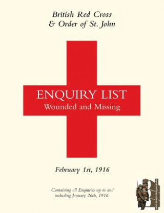Carte British Red Cross and Order of St John Enquiry List for Wounded and Missing Anon