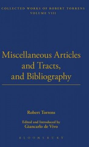 Livre Miscellaneous Articles and Tracts and Bibliography Robert Torrens