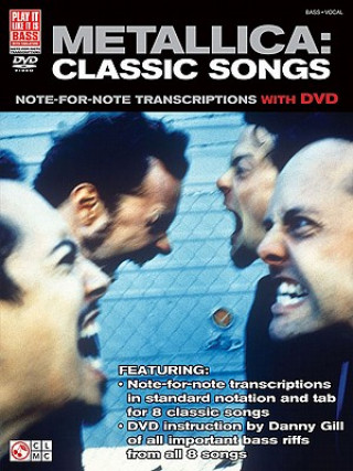 Könyv METALLICA CLASSIC SONGS BGTR BKDVD Steve Gorenberg