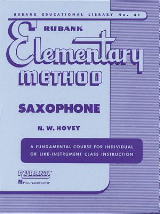 Könyv RUBANK ELEMENTARY METHOD SAX BK N. W. Hovey