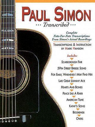 Książka SIMON PAUL TRANSCRIBED GTR TAB BK Paul Simon