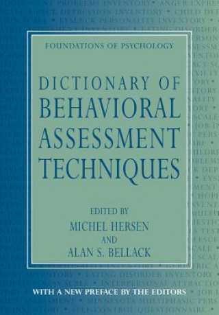 Kniha Dictionary of Behavioral Assessment Techniques Michel Hersen