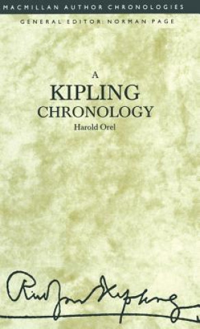 Carte Kipling Chronology Harold Orel