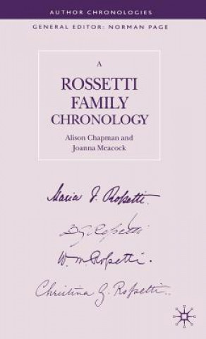 Kniha Rossetti Family Chronology Joanna Meacock