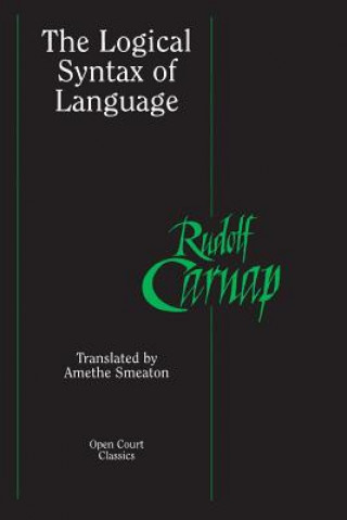 Carte Logical Syntax of Language Rudolf Carnap