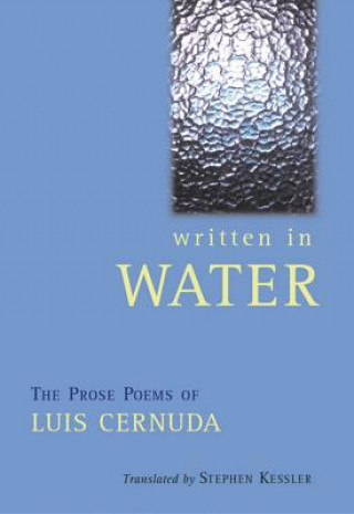 Kniha Written In Water Luis Cernuda