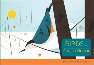 Книга Birds by Charley Harper Book of Postcards Pomegranate