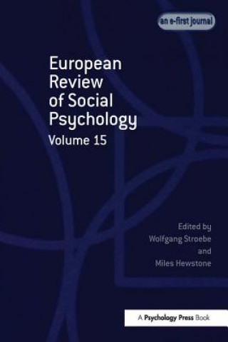 Carte European Review of Social Psychology: Volume 15 Wolfgang Stroebe