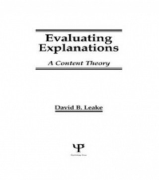 Knjiga Evaluating Explanations David B. Leake