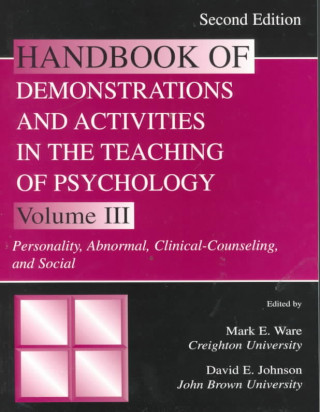 Kniha Handbook of Demonstrations and Activities in the Teaching of Psychology 