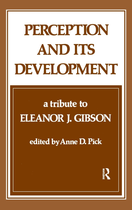 Libro Perception and Its Development A. D. Pick