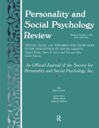 Kniha Lay Theories and Their Role in the Perception of Social Groups 