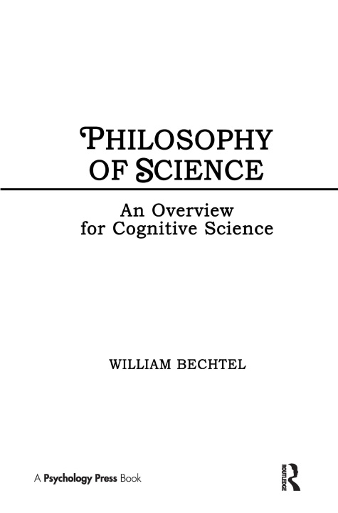 Kniha Philosophy of Science William Bechtel