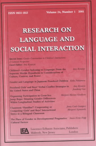 Könyv Gender Construction in Children's Interactions 