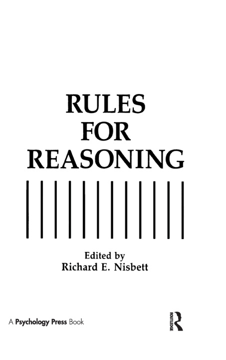 Buch Rules for Reasoning Richard E. Nisbett