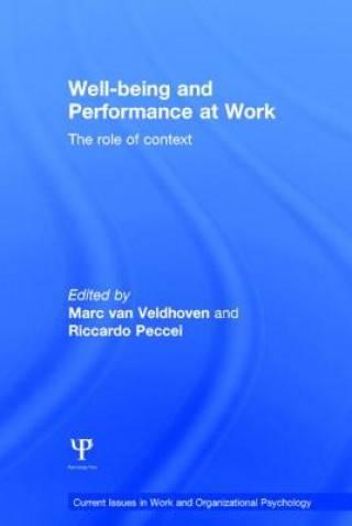 Книга Well-being and Performance at Work 