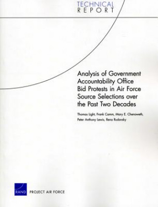 Kniha Analysis of Government Accountability Office Bid Protests in Air Force Source Selections Over the Past Two Decades Rena Rudavsky