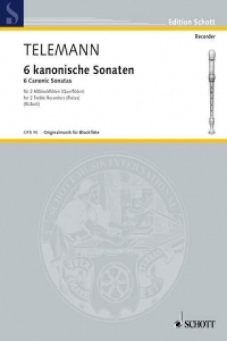 Knjiga 6 CANONIC SONATAS Georg Philipp Telemann