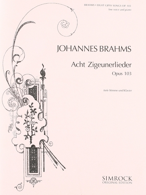 Książka 8 GIPSY SONGS OP 103 JOHANNES BRAHMS