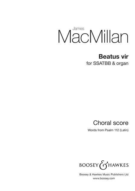 Książka BEATUS VIR JAMES MACMILLAN
