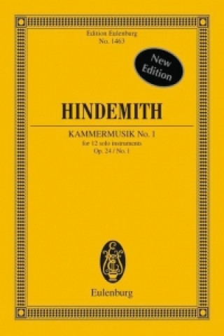 Carte CHAMBER MUSIC NO 1 OP 241 Paul Hindemith