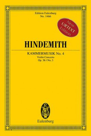 Könyv CHAMBER MUSIC NO 4 OP 363 Paul Hindemith