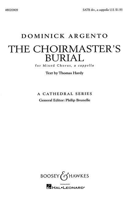 Buch CHOIRMASTERS BURIAL DOMINICK ARGENTO