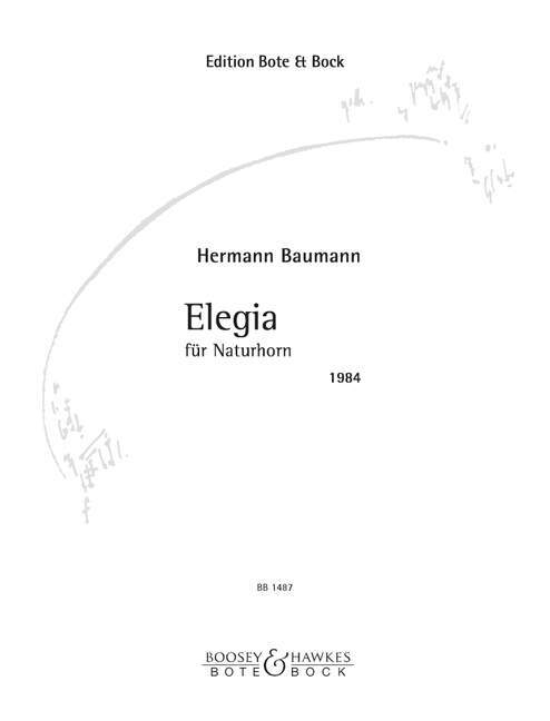 Книга ELEGIE FOR NATURAL HORN HERMANN BAUMANN