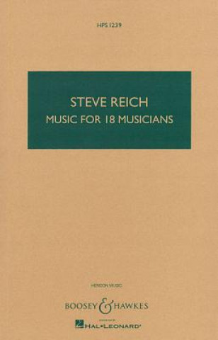 Könyv MUSIC FOR 18 MUSICIANS Steve Reich