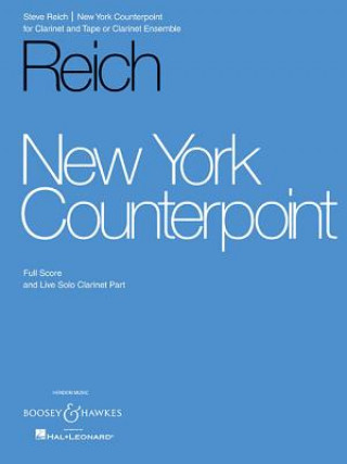 Kniha NEW YORK COUNTERPOINT STEVE REICH