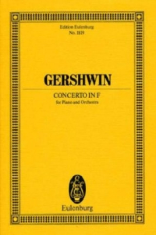 Kniha CONCERTO IN F GEORGE GERSHWIN