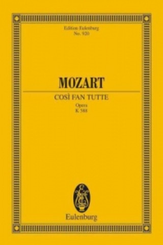 Kniha COS FAN TUTTE K 588 WOLFGANG AMA MOZART