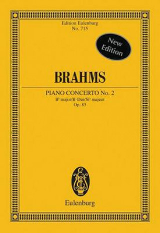 Carte PIANO CONCERTO NO 2 OP 83 JOHANNES BRAHMS