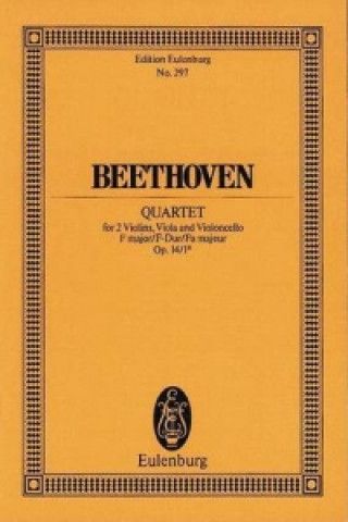 Kniha STRING QUARTET F MAJOR OP 141 II LUDWIG VA BEETHOVEN