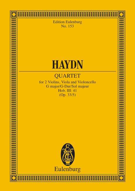 Buch STRING QUARTET G MAJOR OP 335 HOB III 41 JOSEPH HAYDN