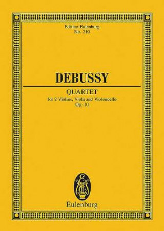 Knjiga STRING QUARTET G MINOR OP 10 CLAUDE DEBUSSY